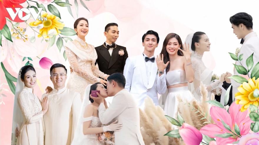 Những đám cưới đình đám nhất showbiz Việt năm 2022